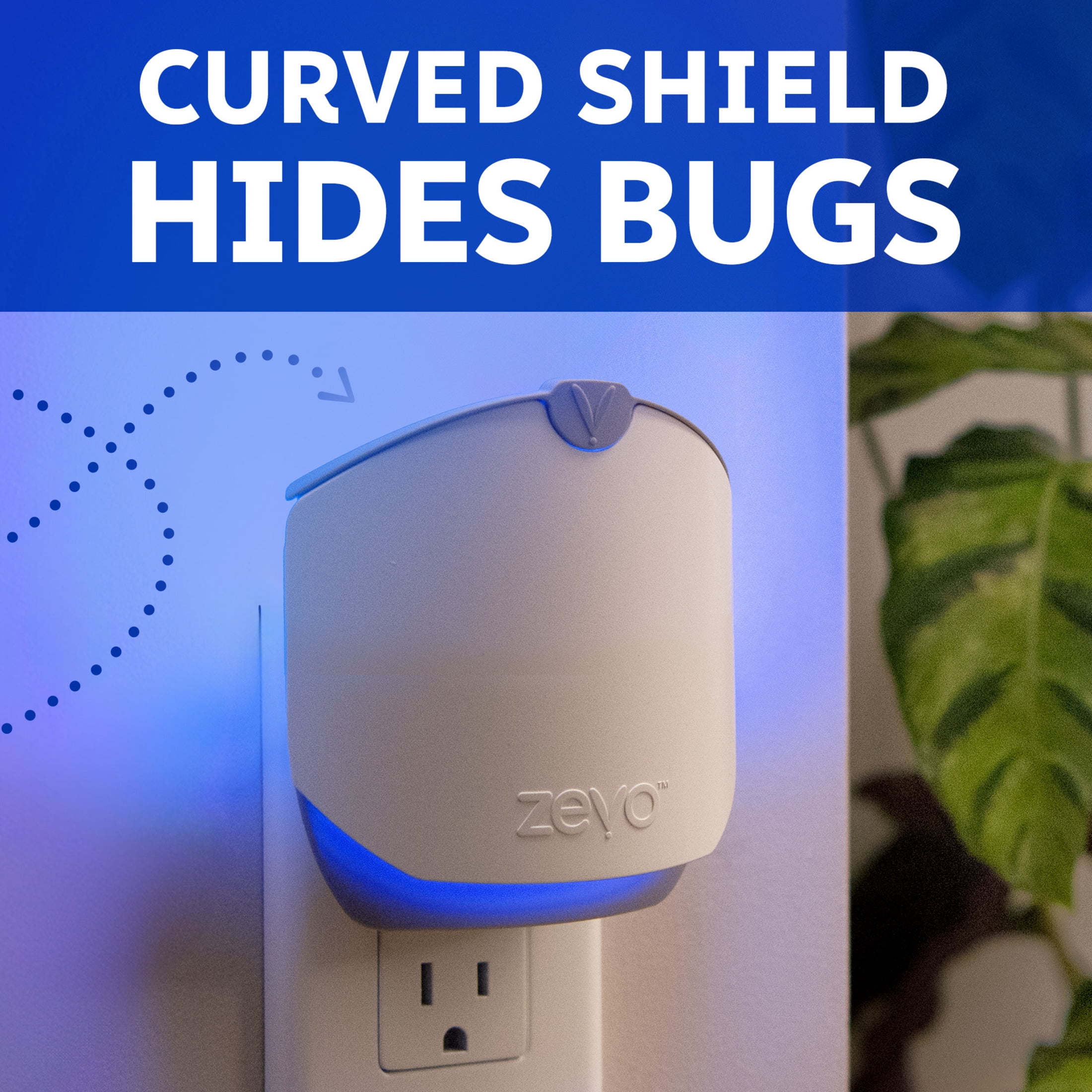 (4 pack) Zevo Compact Flying Insect Trap - 1 Plug In Device & 1 Cartridge