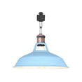 thumbnail image 1 of FSLiving H-Type Track Lighting E26 Base Industrial Adjustable Angle Lamp Blue Metal Shade with Red Bronze Socket Track Light Fixture for Slope Ceiling Gimbal,Bulb and Track Not Included - 1 Light, 1 of 6
