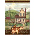 thumbnail image 1 of Toland Home Garden 1012222 Live Simple 28 x 40 Inch Decorative, House Flag (28" x 40"), 1 of 1