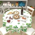 thumbnail image 6 of St Patricks Day Tablecloth Round 70 Inch Green Shamrock Table Cloth Farmhouse St Patrick''s Day Table Cover for Kitchen Dinner Room Holiday Party Indoor Outdoor Home St Patricks Day Decor, 6 of 6