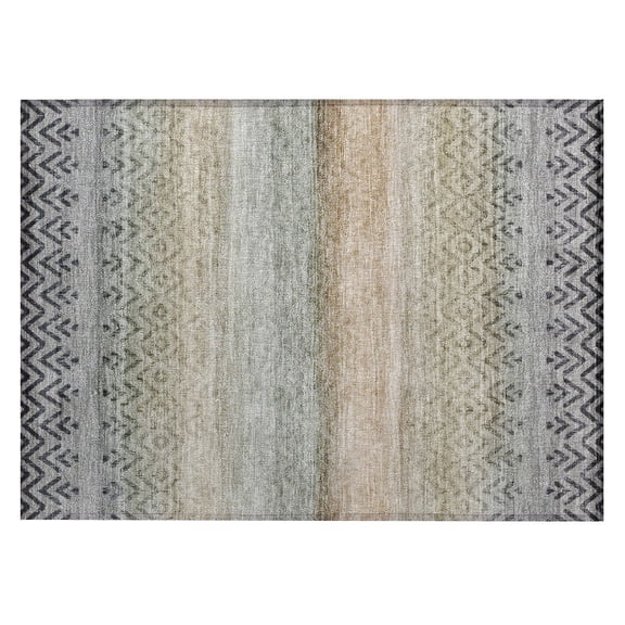 Dalyn Rugs Machine Washable Indoor/Outdoor Chantille ACN2042 Gray 1'8" x 2'6" Rug