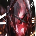 thumbnail image 4 of Designart "Red Gold Vibrant Stones Fiery Minerals" Stone Geode Oversized Wall Clock, 4 of 5