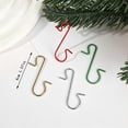 thumbnail image 5 of 200 Pcs 1.6in Christmas Ornament Hooks Christmas Tree Decoration Hangers Small Xmas Ball Hooks Mini Metal Wire Hanging Hooks S Shaped Hangers for Hanging Ornaments Charms Green, 5 of 5