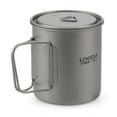 thumbnail image 3 of Ultralight Titanium Cup Outdoor Portable Camping Picnic Water Cup Mug with Foldable Handle 300ml / 350ml / 450ml / 550ml / 650ml / 750ml, 3 of 8