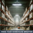thumbnail image 3 of 4Pack LED High Bay Light,200W,34,000LM, 5000K Daylight UFO High Bay LED Shop Lights with U Bracket, IP65 Waterproof Lamp, 70000+ Hours Lifetime, Garage Lighting for Workshop Warehouse Factory Barn, 3 of 8