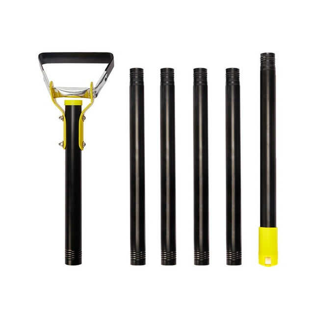 Wweixi Râteau à Main en Acier Inoxydable Efficace Outil de Jardin pour une Culture en Douceur du Sol 6 sections 2.4m