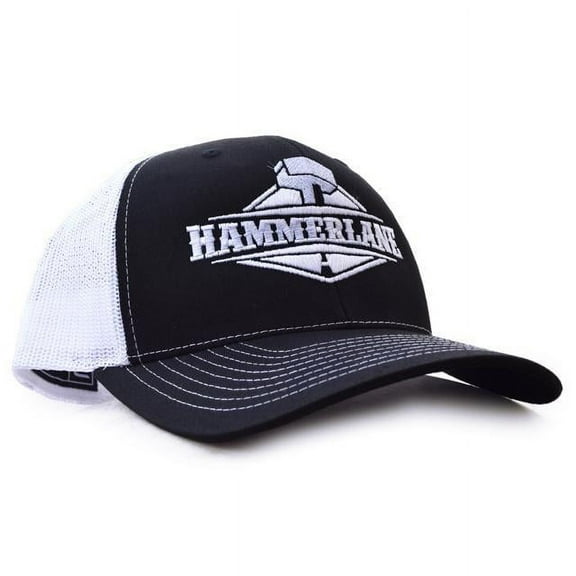 Black Trucker Hat with White Mesh Back