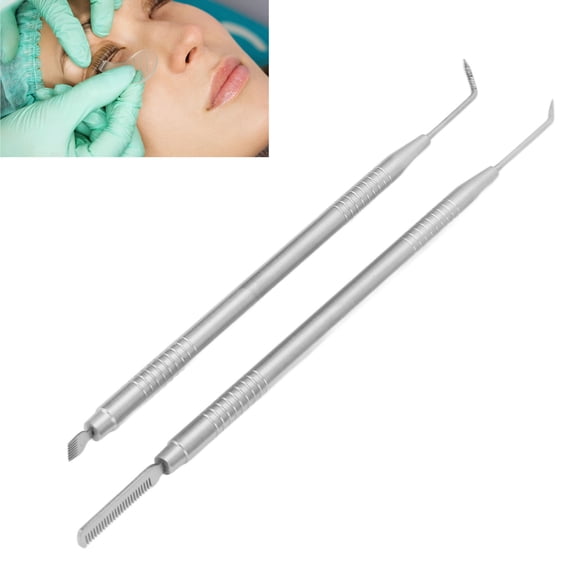 Kit de Herramientas de Elevació de Pestañas, 2 en 1 Herramienta de Elevación de Pestáñas de Acero inoxidable de Doble Punta Herramient de Separador de Pestañas Lath Lift