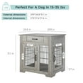 thumbnail image 6 of Furniture Dog Crates 31.1'' Wood Look Dog Kennel End Table with Drawer, Dog House Indoor Use, Chew-Proof, Casual Home Wooden Pet Crate, Indoor Pet Crate Side Table, Grey, 6 of 7