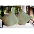 thumbnail image 3 of 20" x 20" Simply Daisy Lifeflor Diamond Polyester Indoor/Outdoor Pillow, Muted Green Qty 1, 3 of 3