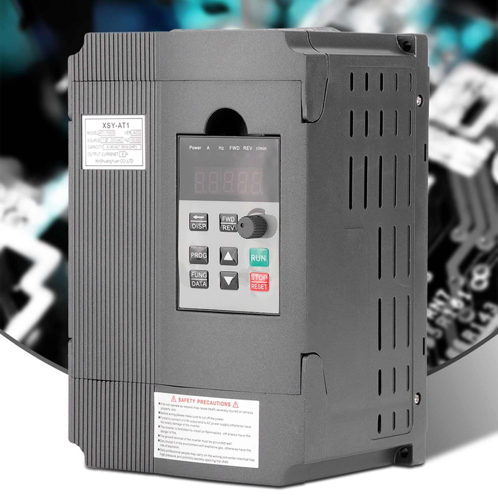 Variable Frequency Drive Speed Controller for 3-phase 1.5kW Motor AC220V 0-400Hz 