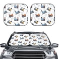 thumbnail image 2 of Windshield Sun Shade, Trains Pattern Foldable Car Sun Shade Windshield For Front, 2 Pieces, 2 of 4
