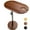 Brown, variant on NiHome Bamboo Swivel TV Tray Table with Thickened Stable Non-Tipping Base,Adjustable Height Couch Table Tray,End Table,Bath Tub Side Tray Table with 360° Rotating for Hot Tub Bedside Sofa Balcony