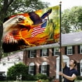 thumbnail image 3 of FLAGWIX American Patriotic Eagle Flag - 3x5 Outdoor Decor Flag with Grommets - Heavy Duty Double Sided Canvas Fabric Flag - July 4 American Sunset Art Decoration for Wall, Porch, Yard, 3 of 5