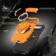 thumbnail image 4 of Case for iPhone Air 6.5-inch, Built In Slide Camera Cover & Rotatable Kickstand Sliding Ring Heavy Duty ShockProof Protective Case for iPhone Air,Orange,For iPhone Air, 4 of 10