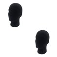 thumbnail image 1 of Sonducket Cabeza de maniquí de espuma ligera, gorras, soporte de exhibición de peluca, modelo de maniquí 2piezas cabeza de maniquí de espuma de terciopelo, 1 of 6