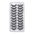 thumbnail image 1 of Pestañas postizas de visón sintético, paquete de 10 pares, pestañas 8D dramáticas, estilo ojo de gato con volumen, paquete múltiple de pestañas de visón, 1 of 4