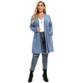 thumbnail image 4 of LARACE Women's Lightweight Open Front Cardigans Long Sleeve Casual Soft Drape Fall Cardigan SkyBlue 3X, 4 of 9