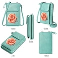 thumbnail image 5 of OIDERY Zip Around Credit Card Bags Bags with Card Slots Black Background Lifelike Appearance Rose Long Purse for Gift for Everyday Use or Gift Idea, 5 of 12