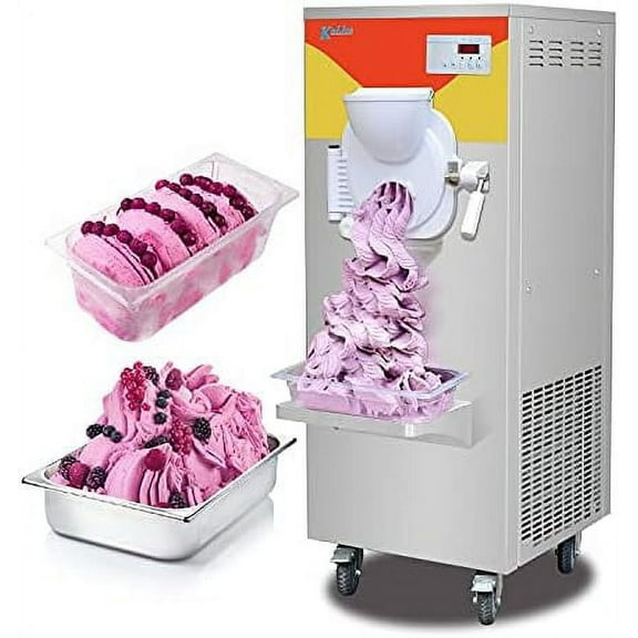 Kolice Commercial Gelato Hard Ice Cream Machine, Italian Ice Water Machine-ETL, Cylinder:10L