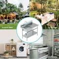 thumbnail image 6 of Stainless Steel Utility Sink with Cold and Hot Water Pipes, Free Standing Single Bowl Commercial Kitchen Sink with Workbench,Storage Shelf& Faucet ,For   Kitchen,Bathroom,Farmhouse,Indoor,Outdoor, 6 of 9
