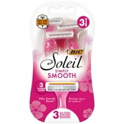 BIC Soleil Simply Smooth Disposable Razors, Women's, 3-Blade, 3 Count