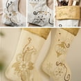thumbnail image 3 of Valery Madelyn 21" Christmas Stockings, 2 Pcs White Gold Christmas Hanging Stockings for Fireplace Stairs Holiday Party Decor, 3 of 8
