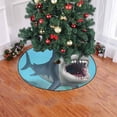 thumbnail image 2 of FMSHPON Shark Open Mouth Xmas Christmas Tree Skirt Stand Mat for Holiday Party Decoration Indoor Outdoor 36 inches, 2 of 3
