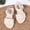 Beige, variant on Girls Kids Flat Sandals Non-Slip PU Faux Leather Open Toe Beige Flower Pearl Hook and Loop Summer Shoes,Size 13