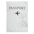 thumbnail image 1 of Ofertas Únicas 1 Pc Funda para Pasaporte Patrón de Mármol Manga para Pasaporte Avión Gris Claro, 1 of 5