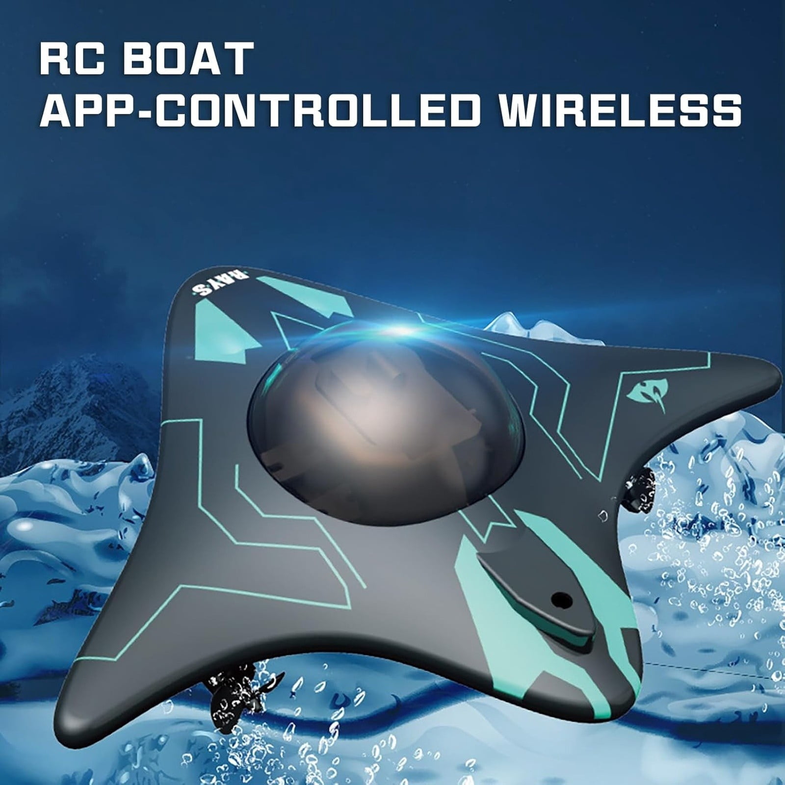 6CH Remote Control Boats with HD Camera, Wireless RC Speed Boats App Controlled Water Toy for Pools Lakes Family Entertainment,Real-Time Photography Stable Navigation Durable Sealing Boat,Dark Blue
