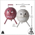 thumbnail image 3 of Smoky Ashtrays, Set of 2, Lidded Dome, Red and White, BBQ Grill Party Style, Lacquered Iron, 7.75 Inches, 3 of 11