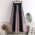 thumbnail image 4 of Tanhomme Women's Tulle Skirts High Low Layered Puffy Fairy Skirts Length Irregular Tutu Skirt Women's A Line Tulle Party Dinner Tutu Skirt Brown Stretchy High Waisted Flared Skirt, 4 of 4