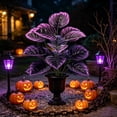 thumbnail image 4 of Artificial Purple Calathea Plant, Home Party Decoration, Purple Leaf Decor Artificial Plant Simulation Pot Bonsai Flower Ornament Hotel Room Desk Decorate((No Flowerpot),23.6"), B, 4 of 7