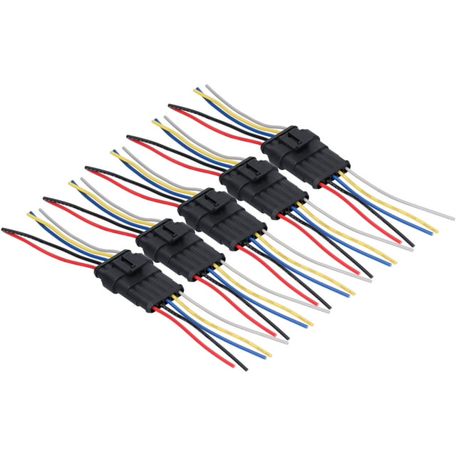 Conectores eléctricos a prueba de agua, 5 piezas de forma eléctrica para automóvil Conector eléctrico para automóvil Cable conector a prueba de agua Rendimiento probado