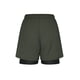 thumbnail image 4 of Ceisia Men's Fake Two Piece Double Layer Quick Dry Breathable Sports Fitness Shorts Cropped Training Pants Army Green Size-M Gifts, 4 of 5
