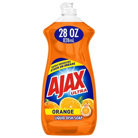 AJAX Liquid Dish Soap, 28 Fluid Ounce, Orange Scent, 3 Count