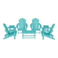thumbnail image 2 of WestinTrends Highland 7-Piece HDPE Outdoor Patio Furniture Adirondack Conversation Set, Turquoise, 2 of 14