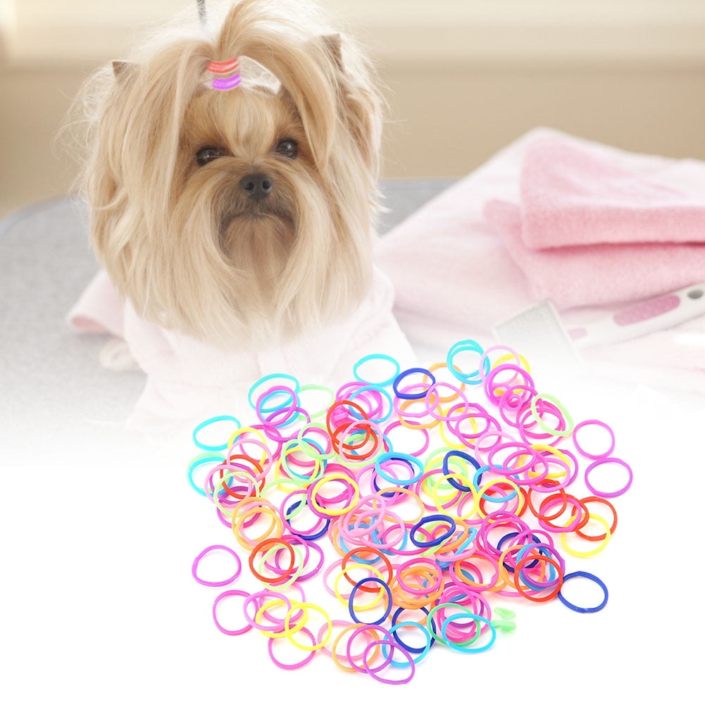 Rubber Pet Rubber Bands, 100pcs Per Bag Dog Hair Bands, For Grooming