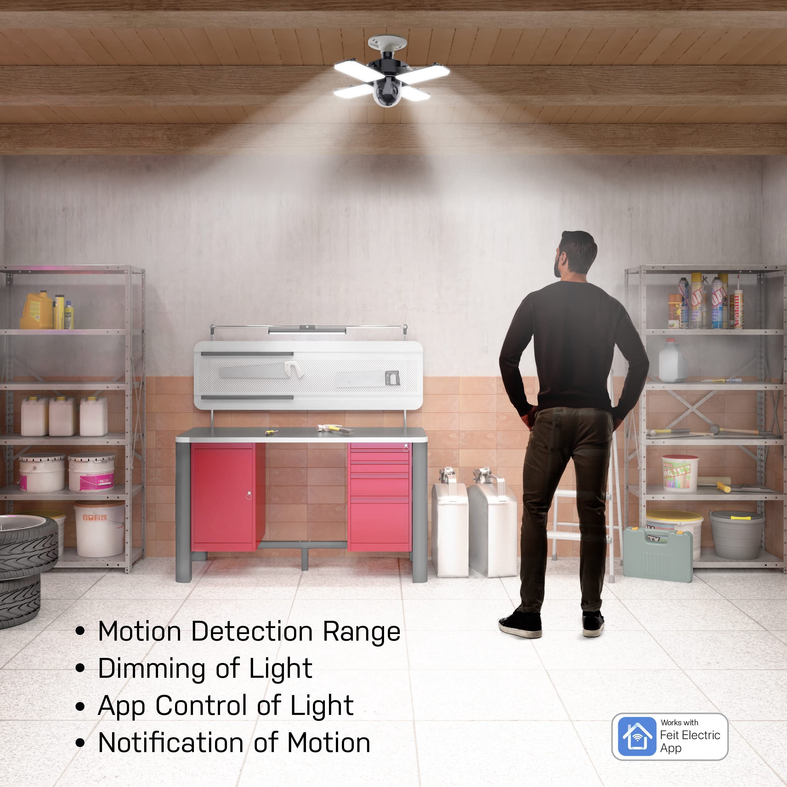Feit Smart Battery Powered Indoor and Outdoor Wi-Fi Security Camera