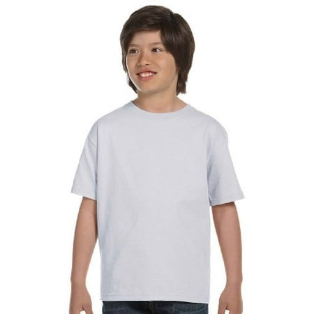 Hanes T-Shirt à Col Ras du Cou ComfortSoft Sans Étiquette pour Garçons