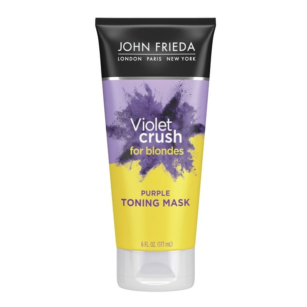 John Frieda Purple Shampoo, Violet Crush Violet Pigment Purple Toning Mask, 6 fl oz -