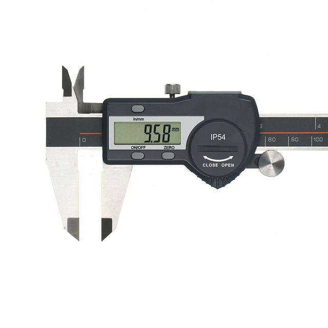 Graflsoa Stainless Steel Digital Caliper with IP54 Waterproof, LCD Display, and Dual Units (mm/inch) for Precise Measurements of Inner/Outer Diameters, Depth, and Steps, Includes 2 CR2032 Batteries,