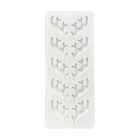 

GHOONEY Silicone Molds Fondant Moulds Sugarcraft Mold Christmas Elk Antlers Shape Design