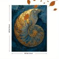 thumbnail image 3 of Gold Nautilus Shell Canvas Print, Ideal for Living Room, Bedroom, Office, Bathroom, Kitchen, Luxury Home Decor, 3 of 8