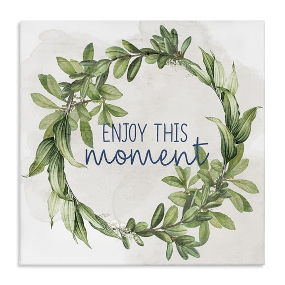 Stupell Industries Rustic Lodge Enjoy This Moment Canvas Art, 17 x 17, by Anne Bailey