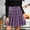 Purple, variant on Dpytoraw Women's Casual Plaid High Waist Pleated A Line Mini Skirt Blue L