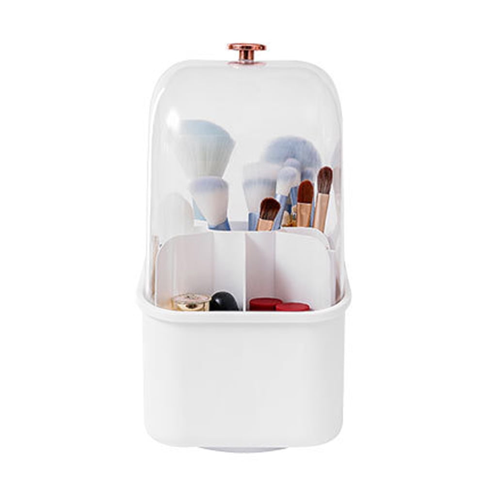 Makeup Brush Holder with Lid，Portable Cosmetic Storage Box, Brush