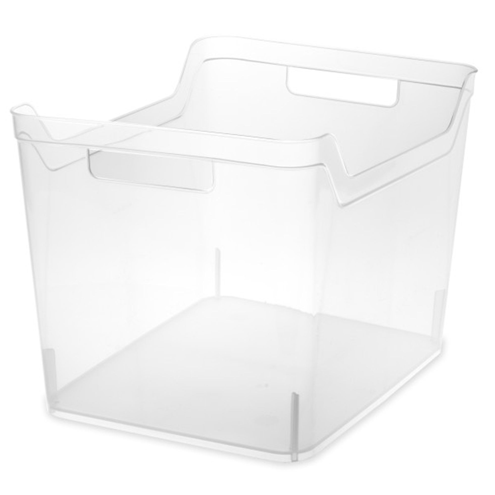 Sterilite Wide Shelf Bin, Clear Plastic Open Storage Containers, Multi-purpose Organizers, 6 Count