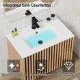 thumbnail image 3 of 30" Single Bathroom Vanity with Integrated Sink Top, Faucet, Drain, Floating Cabinet, 3 of 10